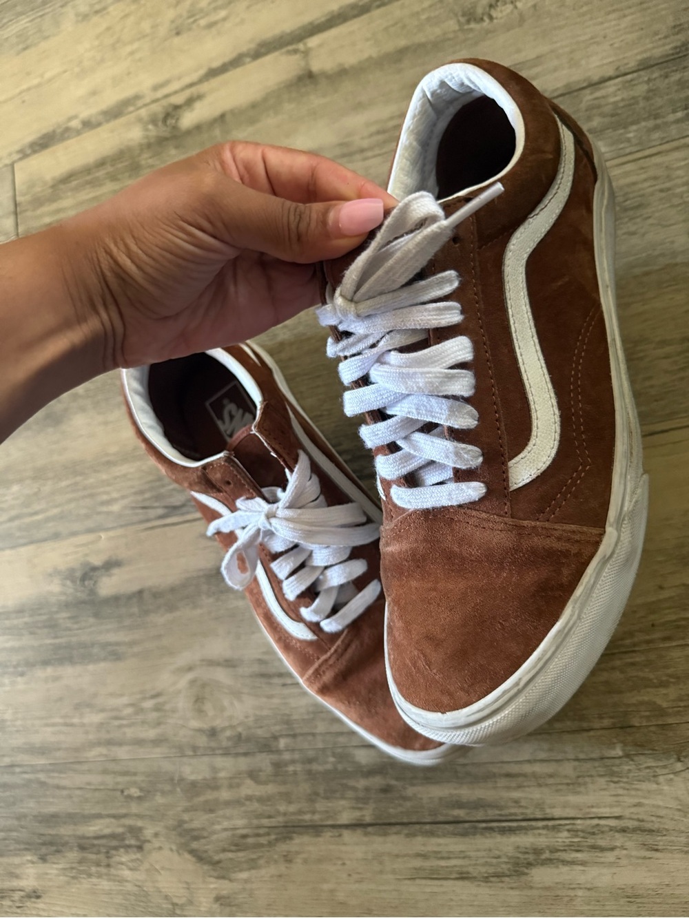 Vans Brown Suede Old Skool with White Stripe